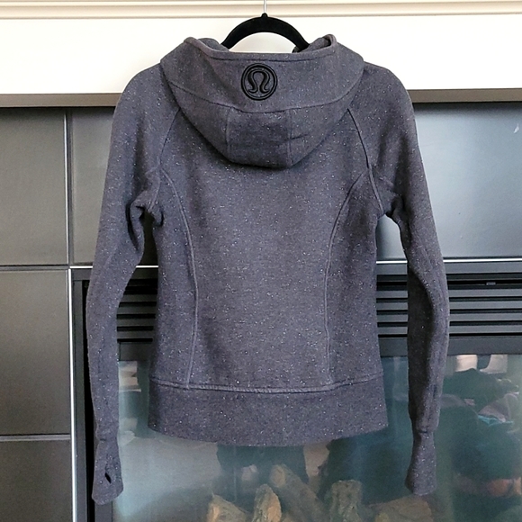 Lululemon Scuba Hoodie Dark gray with silver sparkle Size 4 - Picture 2 of 10